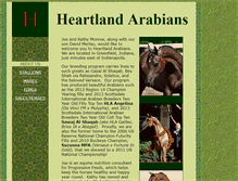 Tablet Screenshot of heartlandarabians.com